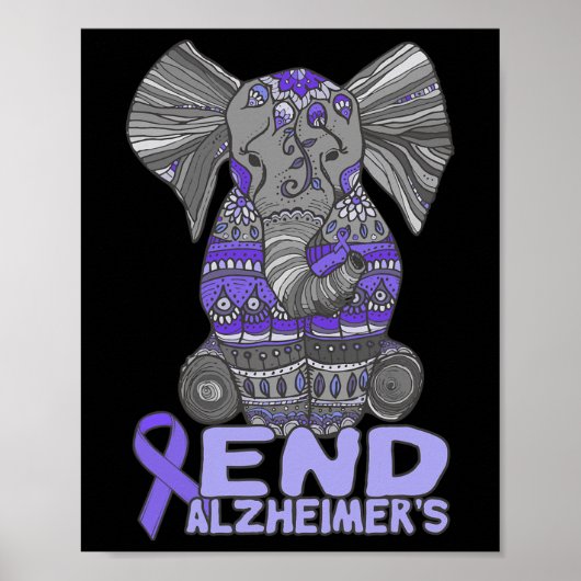 Bewusstsein und Geschenke Lila Elefanten Poster (Vorne)