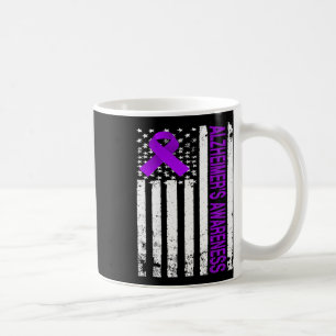 Bewusstsein - USA-Flagge Lila Band Kaffeetasse