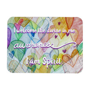 "Bewusstsein" Violet Crown Chakra Words Magnet