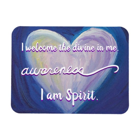 "Bewusstsein" Violet Crown Chakra Words Magnet (Horizontal)