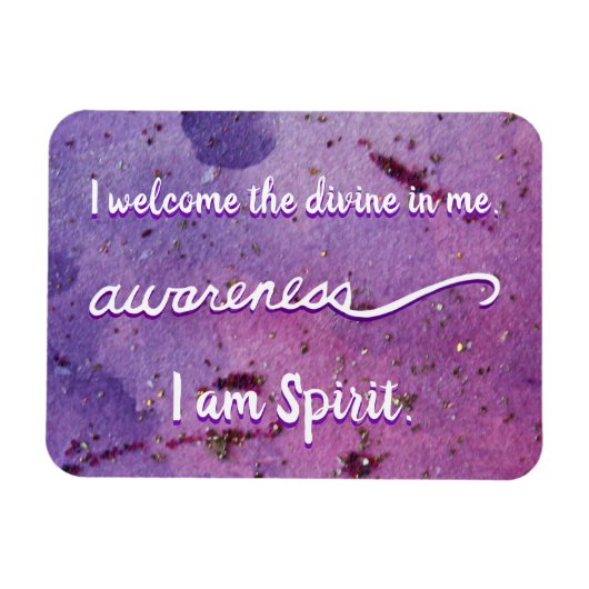"Bewusstsein" Violet Crown Chakra Words Magnete (Horizontal)