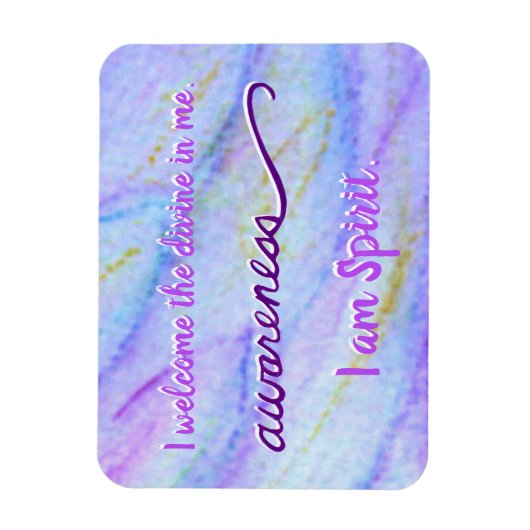 "Bewusstsein" Violet Crown Chakra Words Magnete (Vertikal)