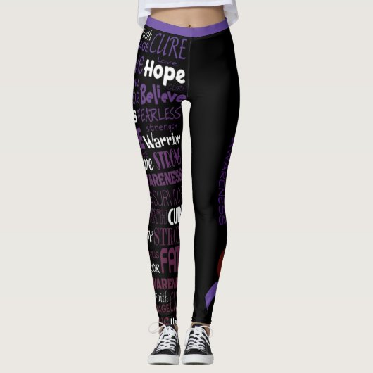 Bewusstsein/Worte ... Arachnoiditis Leggings (Vorderseite)