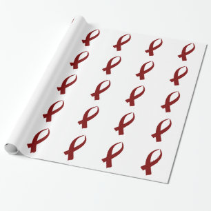 Bewusstseins-Band (Burgunder) Geschenkpapier