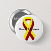 Bewusstseins-Band-Button der Hepatitis-C Button (Vorne & Hinten)
