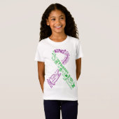 Bewusstseins-Band des Trisomy-8 T-Shirt (Vorne ganz)