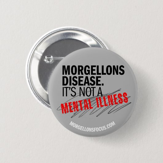 Bewusstseins-Knopf - Grau Button (Vorne & Hinten)