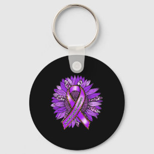 Bewusstseins-Leopard-Sonnenblume-Violett-Band Schlüsselanhänger