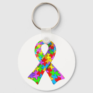 Bewusstseins-Puzzlespielband des Autismus 3D Schlüsselanhänger