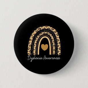 Bewusstseins-Regenbogen-Leopard  Button