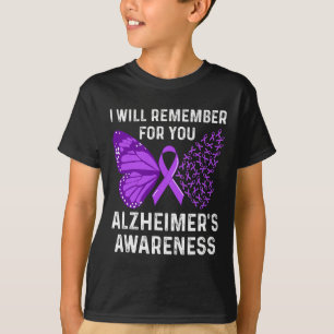 Bewusstseins-Schleife Lila Schmetterlinge T-Shirt