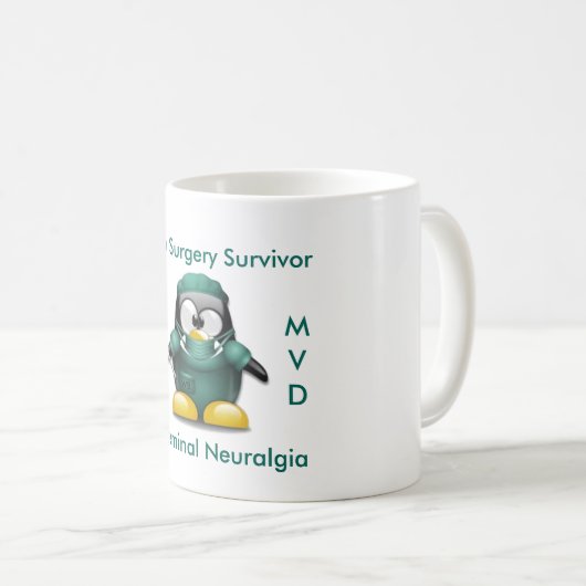 Bewusstseins-Tasse Trigeminalneuralgia-MVD Kaffeetasse (VorderseiteRechts)