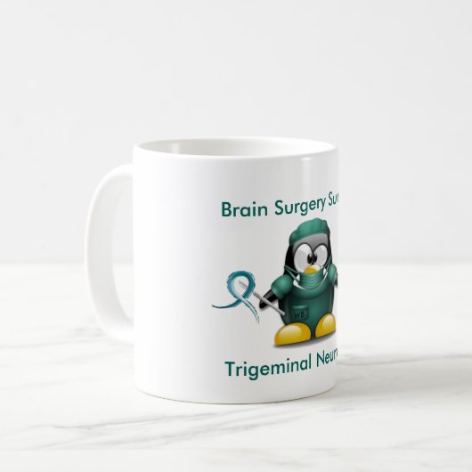 Bewusstseins-Tasse Trigeminalneuralgia-MVD Kaffeetasse (Vorderseite Links)