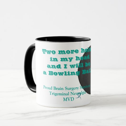 Bewusstseins-Tasse Trigeminalneuralgia-MVD Tasse (Vorderseite Links)
