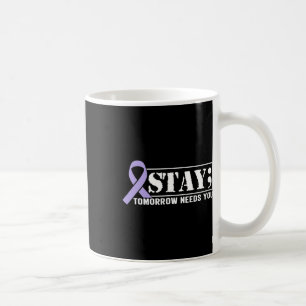 Bewusstseinsbildung bei Suiziden Bleibe Morgen Bed Kaffeetasse