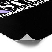 Bewusstseinsbildung bei Suiziden Bleibe Morgen Bed Poster (Ecke)