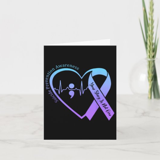 Bewusstseinsbildung bei Suiziden Monat Aquamarin u Karte (Vorderseite)