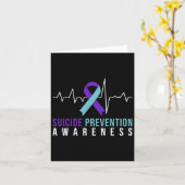 Bewusstseinsbildung bei Suiziden - Rosa und Aquama Karte (Gelbe Blume)