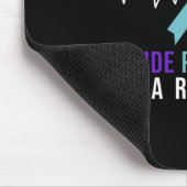 Bewusstseinsbildung bei Suiziden - Rosa und Aquama Mousepad (Ecke)