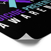 Bewusstseinsbildung bei Suiziden - Rosa und Aquama Poster (Ecke)