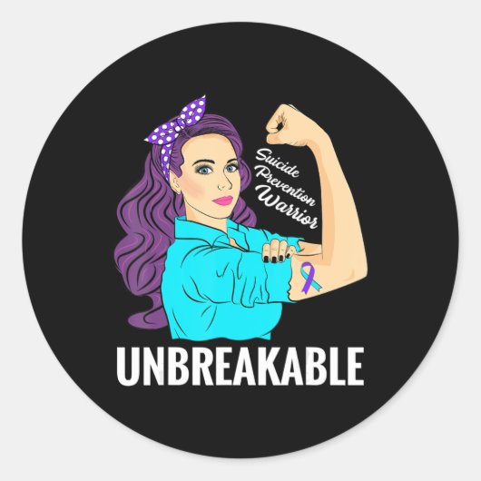 Bewusstseinsbildung bei Suizidprävention Mentaler  Runder Aufkleber (Vorderseite)