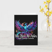 Bewusstseinsbildung bei Suizidprävention Phönix au Karte (Gelbe Blume)