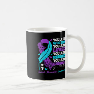 Bewusstseinsbildung bei Suizidprävention Positives Kaffeetasse