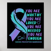 Bewusstseinsbildung bei Suizidprävention Positives Poster (Vorne)