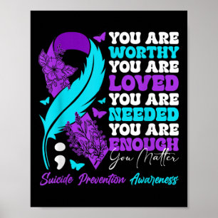 Bewusstseinsbildung bei Suizidprävention Positives Poster