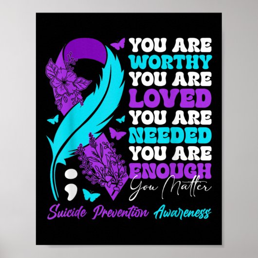 Bewusstseinsbildung bei Suizidprävention Positives Poster (Vorne)