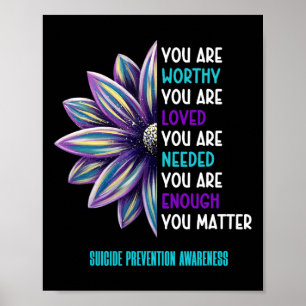 Bewusstseinsbildung bei Suizidprävention Positives Poster