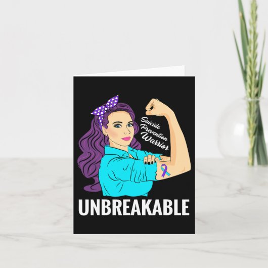 Bewusstseinsbildung bei Suizidprävention Psychisch Karte (Vorderseite)