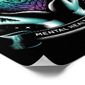 Bewusstseinsbildung bei Suizidverhütung Mentaler G Poster (Ecke)