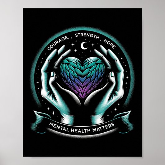 Bewusstseinsbildung bei Suizidverhütung Mentaler G Poster (Vorne)