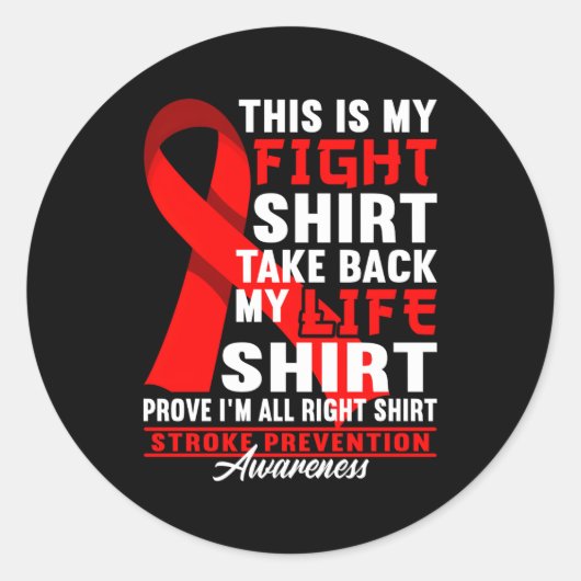 Bewusstseinsbildung Die Krankheit Schlaganfall Prä Runder Aufkleber (Vorderseite)