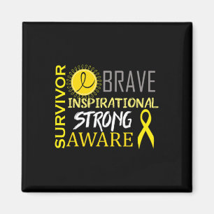 Bewusstseinsbildung für Krebs im Kindesalter Brave Magnet