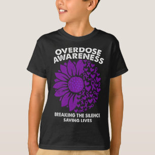 Bewusstseinsbildung für Überdosierung Lila Band Dr T-Shirt