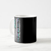 Bewusstseinsbildung zur Suizidprävention Aquamarin Kaffeetasse (Vorderseite Links)