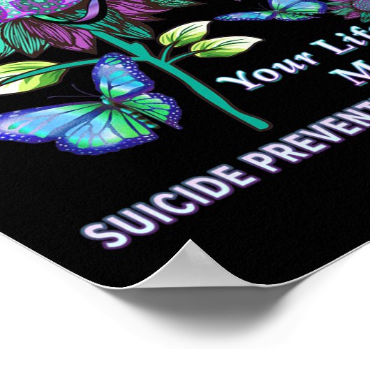 Bewusstseinsbildung zur Suizidprävention Bleibe Ih Poster (Ecke)