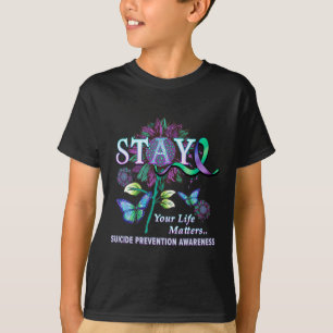 Bewusstseinsbildung zur Suizidprävention Bleibe Ih T-Shirt