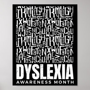 Bewusstseinsmonat Dyslexie Krieger Dyslexiker Poster
