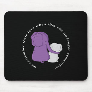Bewusstseinsmonat I Ende Lila Band Elefant 4  Mousepad