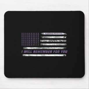 Bewusstseinsmonat I Ende Lila Band Elefant 5  Mousepad