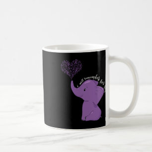 Bewusstseinsmonat I Ende Lila Band Elefant  Kaffeetasse