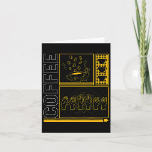 Bewusstseinsmonat Kaffee Asl Liebhaber Trendige Li Karte