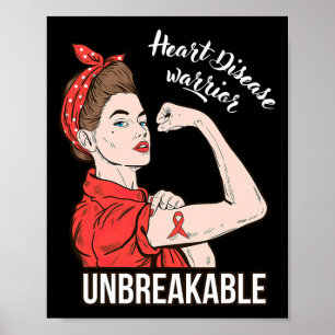 Bewusstseinswartung für Herzkrankheiten Erblasser Poster
