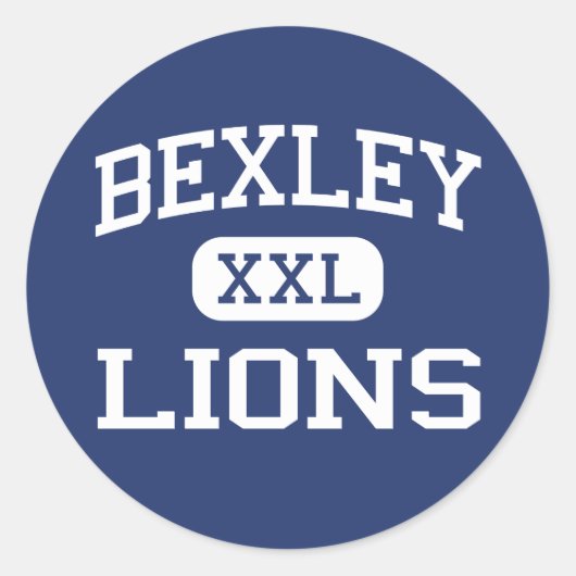 Bexley - Lions - Bexley High School - Bexley Ohio Runder Aufkleber (Vorderseite)