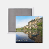 Beynac-et-Cazenac und Dordogne-Textmagnet Magnet (Vorderseite/Rückseite)