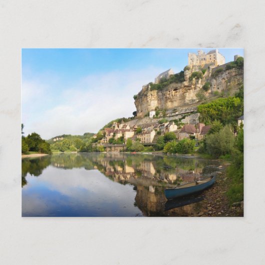 Beynac-et-Cazenac und Fluss Dordogne Postkarte (Vorderseite)