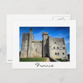 Beynac-Schloss in Frankreich - weiße Postkarte (Vorne/Hinten)